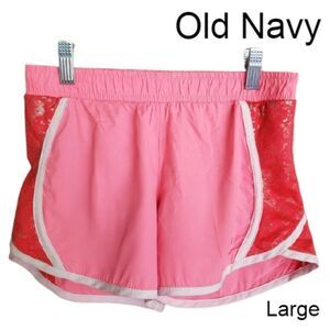♥ 3/$30 Sale. Girls Pink Running Athletic Performance Shorts Large